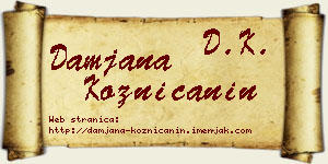 Damjana Kozničanin vizit kartica